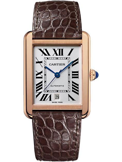 cartier tank watch leather|cartier tank watch leather band.